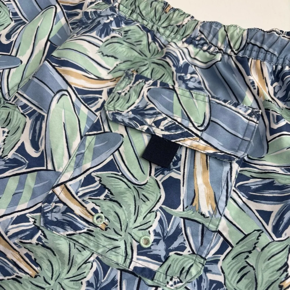 Vineyard Vines Tropical Surfboard Palm Tree Print Swim Board Shorts Size‎ Small